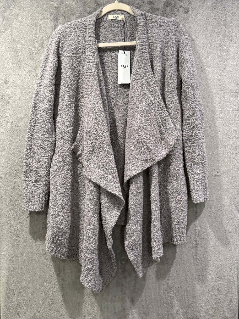 UGG‎ Phoebe Wrap Grey Cardigan Fairycore Cozy Size XS Loungewear Shawl Collar